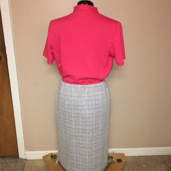 Vintage Lucy Carol Pink Secretary  Bow  Dress 8/10 - Picture 6 of 13